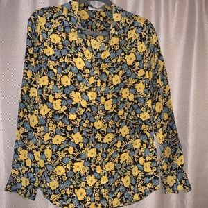 Equipment Silk Button Down Blouse SZ M